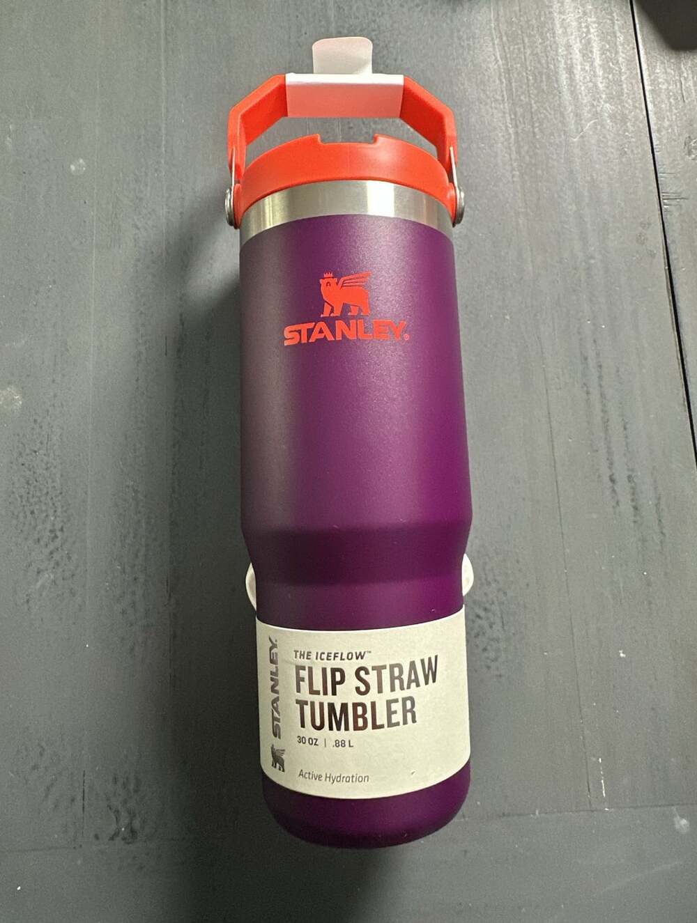 Stanley The IceFlow Flip Straw Tumbler Size 30 oz Plum Active Hydration